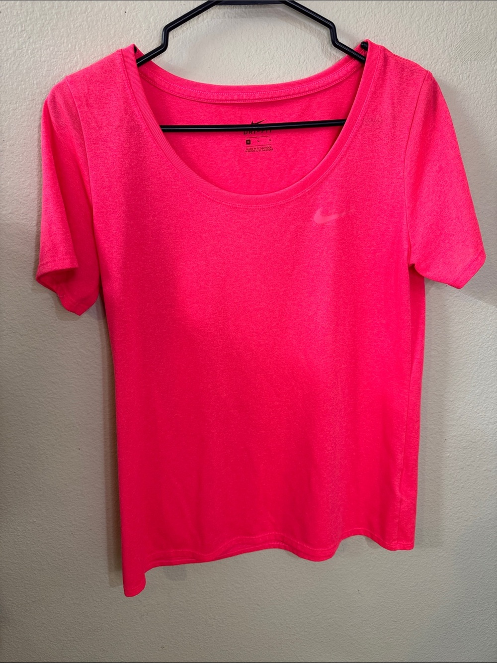 Nike Women's Scoop Neck Short Sleeve Tee - Neon Pink